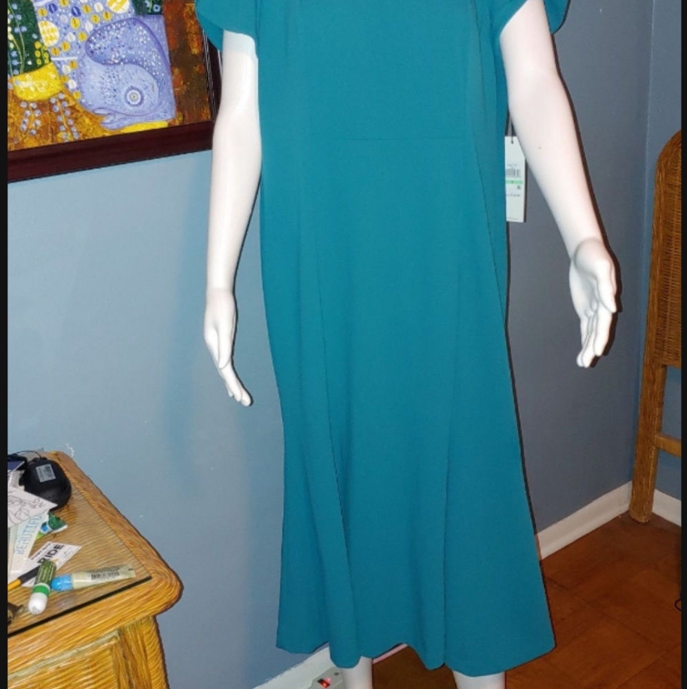 Nwt Size 8 Calvin Klein Teal Dress